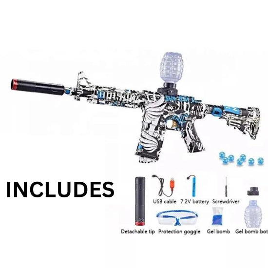 VikriDA Electric M416 Gel Blaster Gun with 5000 Gel Balls, Battery Gun ...